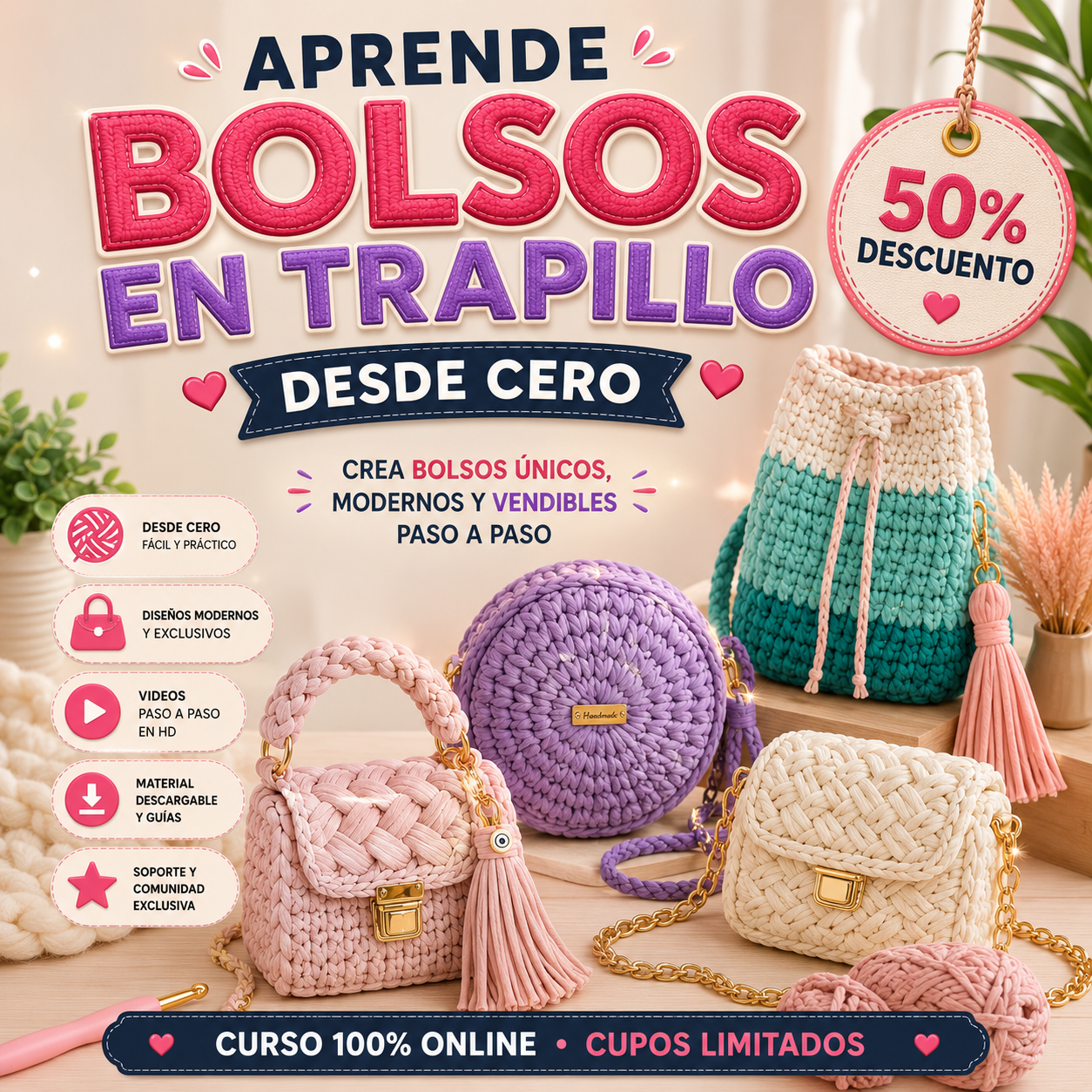 [Curso de Bolsos en Trapillo]