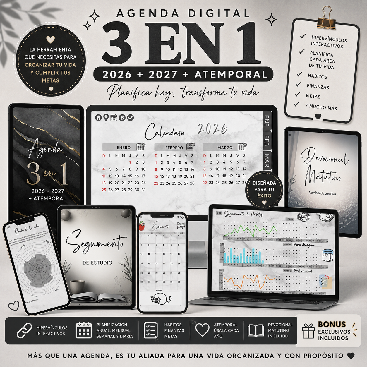 Agenda digital 3 en 1