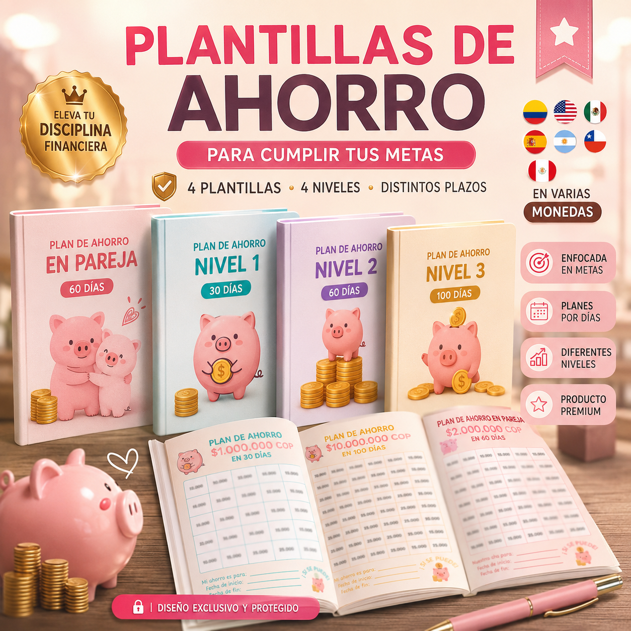 Kit de Plantillas de Ahorro