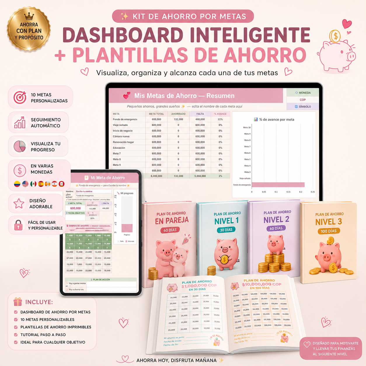 Kit Personalizado de Ahorro por Metas