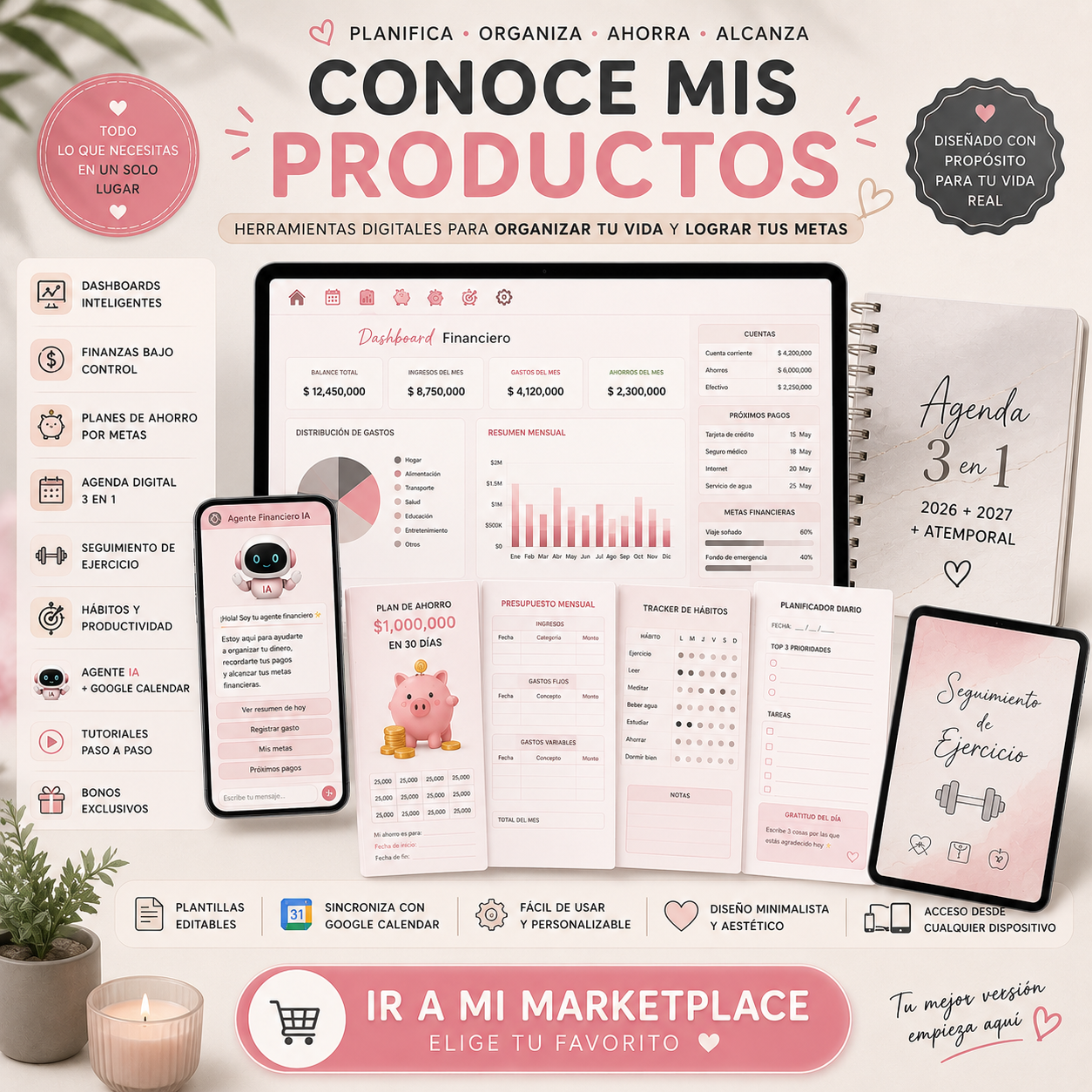 Conoce mis productos de organización